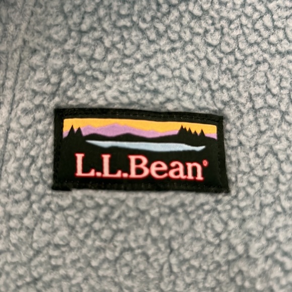 LL Bean Light Blue Fleece Hoodie - SMALL - Picture 3 of 8